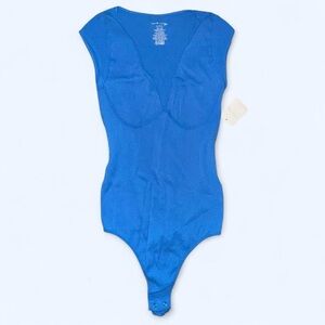 Free People x Intimately Blue Women's Ribbed Seamless Bodysuit